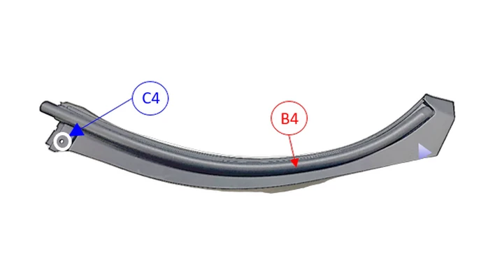 Lexus Right Hand Rear Door Panel Protector #67857-F6010 | parts